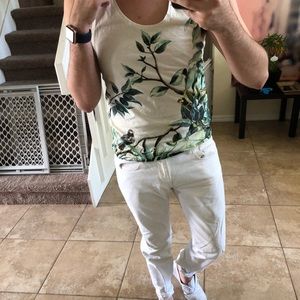 Zara tank / Nature + Bird print